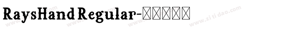 RaysHand Regular字体转换